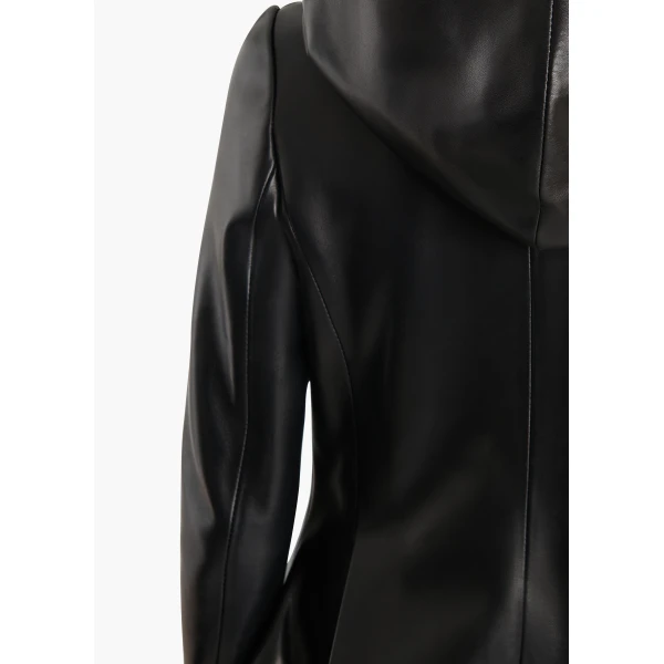 Khaite June Jacket in Black Leather, view 6