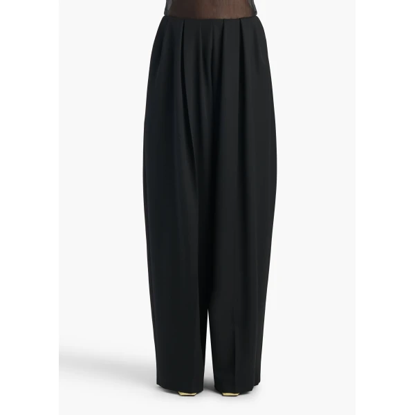 Khaite Kaia Pant in Black Wool, view 3