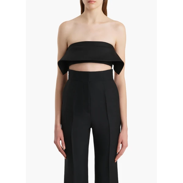 Khaite Kelsi Top in Black, view 3