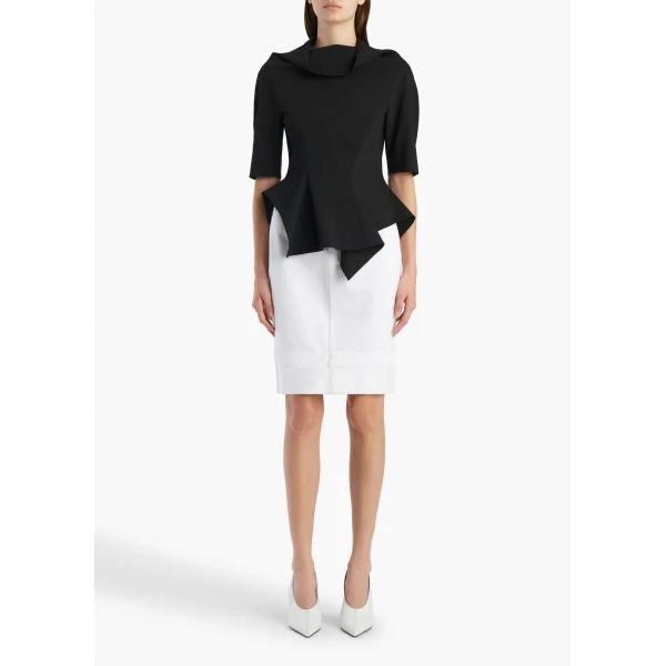 Khaite Kendra Skirt in White, view 2