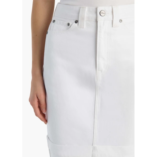 Khaite Kendra Skirt in White, view 5
