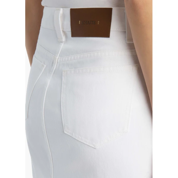 Khaite Kendra Skirt in White, view 6