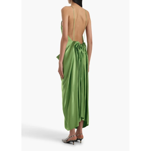 Khaite Kent Dress in Absinthe, view 3