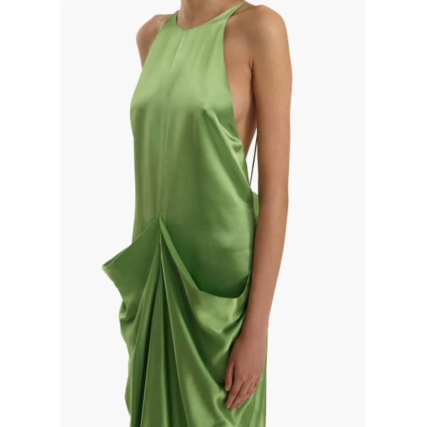 Khaite Kent Dress in Absinthe, view 4