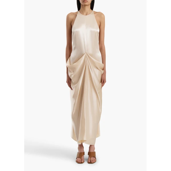 Khaite Kent Dress in Soft Pink, view 2