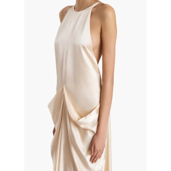 Khaite Kent Dress in Soft Pink, view 4