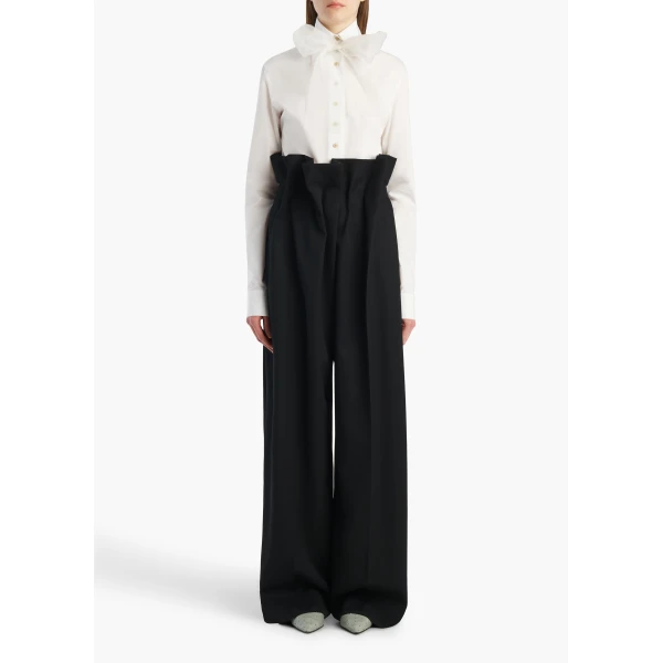 Khaite Kira Pant in Black Wool, view 2