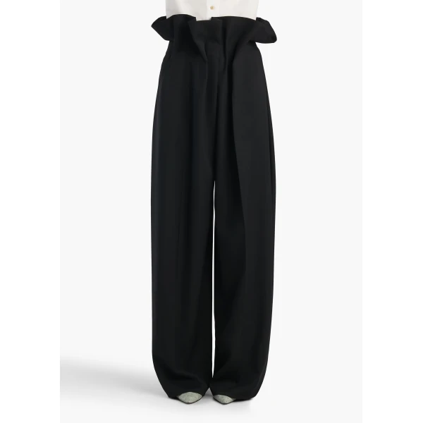 Khaite Kira Pant in Black Wool, view 3