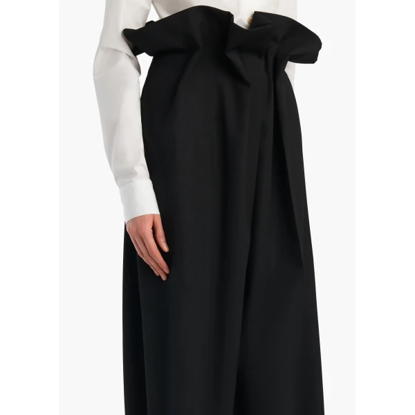 Khaite Kira Pant in Black Wool, view 5