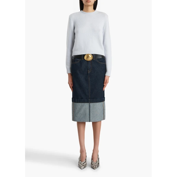 Khaite Leta Sweater in Ice Blue, view 2