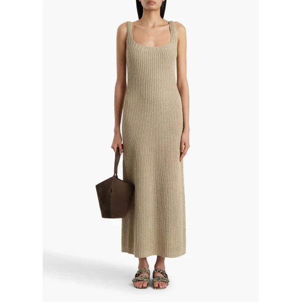 Khaite Lex Dress in Beige, view 2