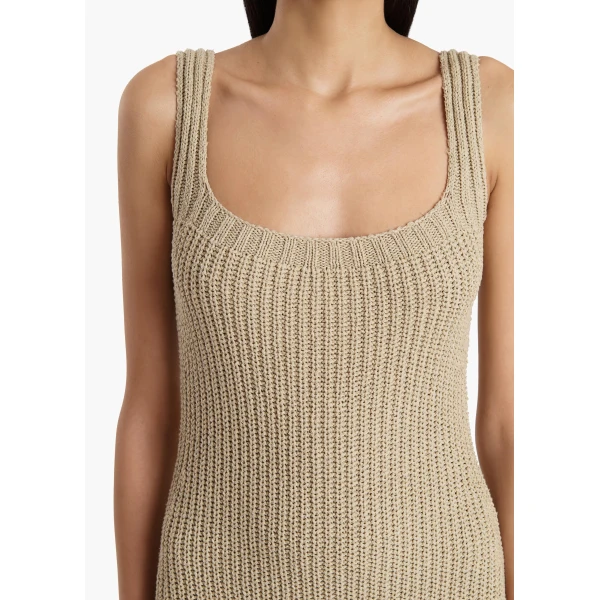 Khaite Lex Dress in Beige, view 5
