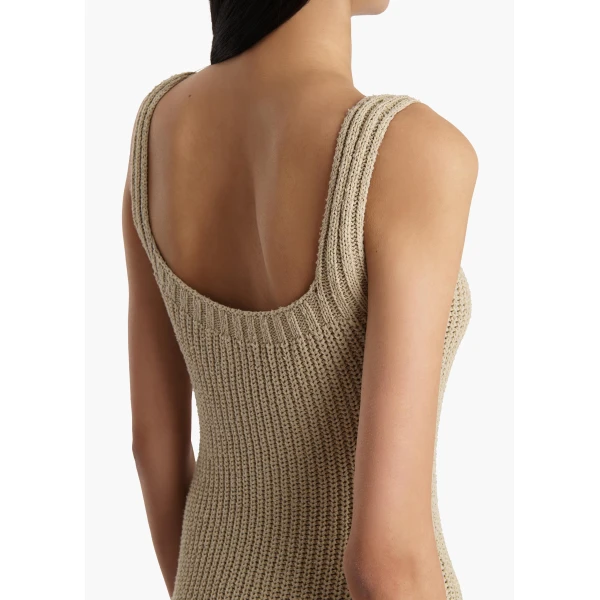 Khaite Lex Dress in Beige, view 6