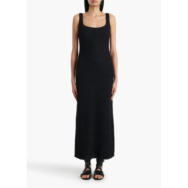 Khaite Lex Dress in Black, view 3