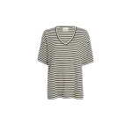 Khaite Linda T-Shirt in Black and Off White Top