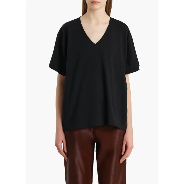 Khaite Linda T-Shirt in Black Top, view 3
