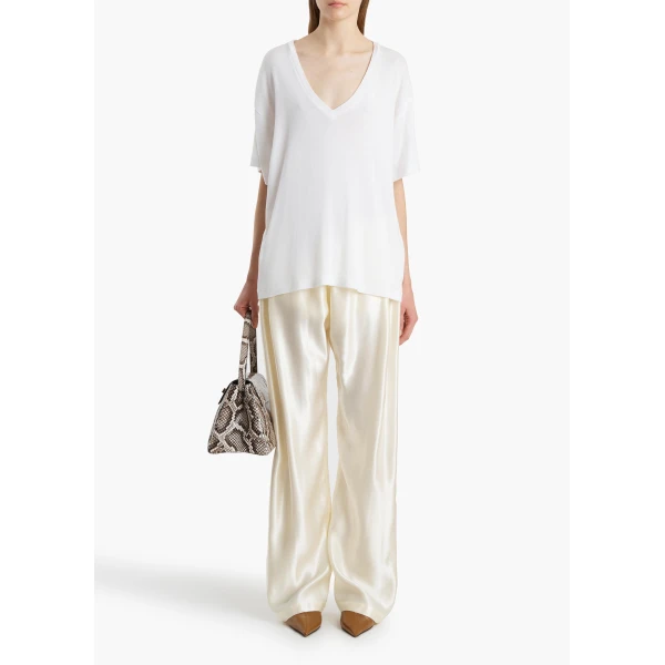 Khaite Linda T-Shirt in White Top, view 2