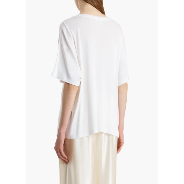 Khaite Linda T-Shirt in White Top, view 4