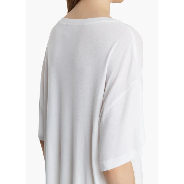 Khaite Linda T-Shirt in White Top, view 6