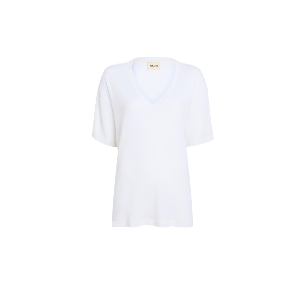 Khaite Linda T-Shirt in White Top