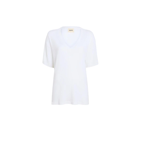 Khaite Linda T-Shirt in White Top