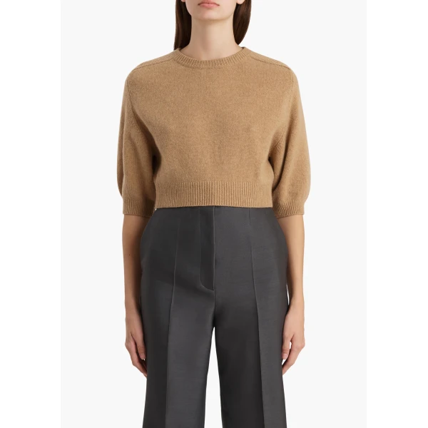 Khaite Lorelai Sweater in Camel, view 3