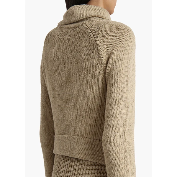Khaite Lorrai Cardigan in Beige, view 6