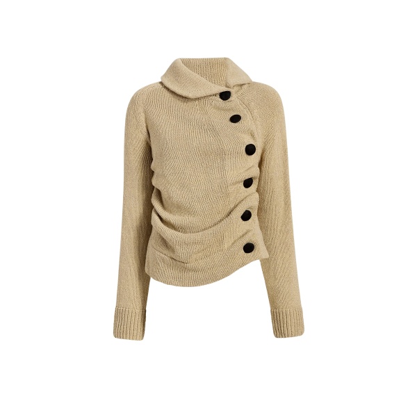 Khaite Lorrai Cardigan in Beige