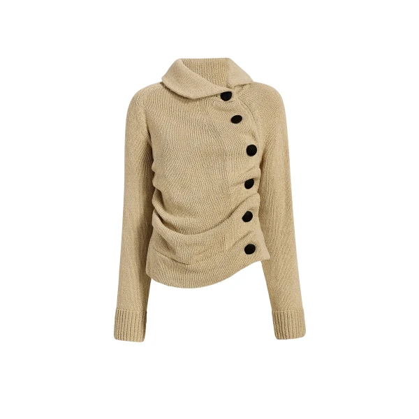 Khaite Lorrai Cardigan in Beige