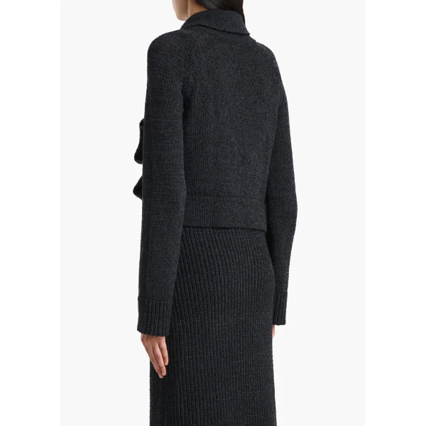Khaite Lorrai Cardigan in Black, view 4