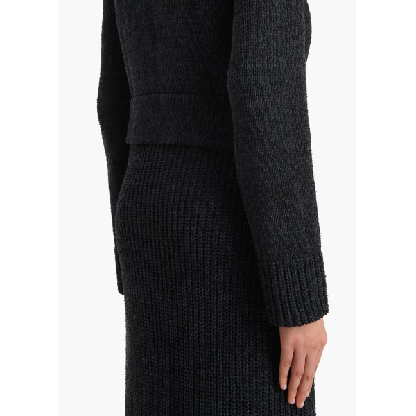 Khaite Lorrai Cardigan in Black, view 6