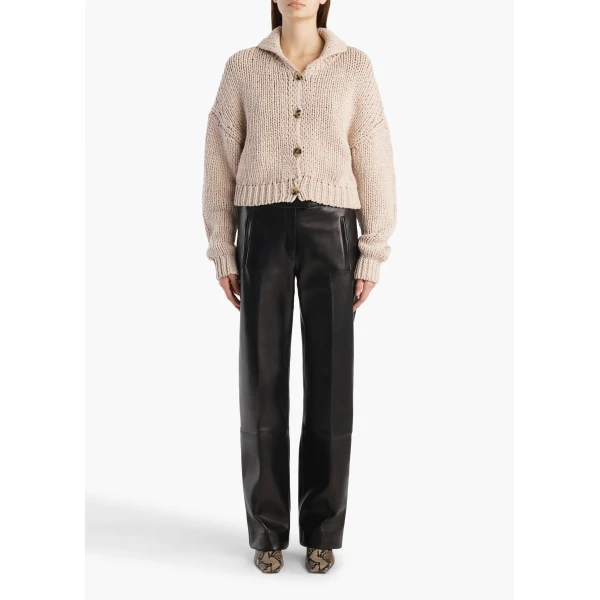 Khaite Lotta Cardigan in Parchment, view 2
