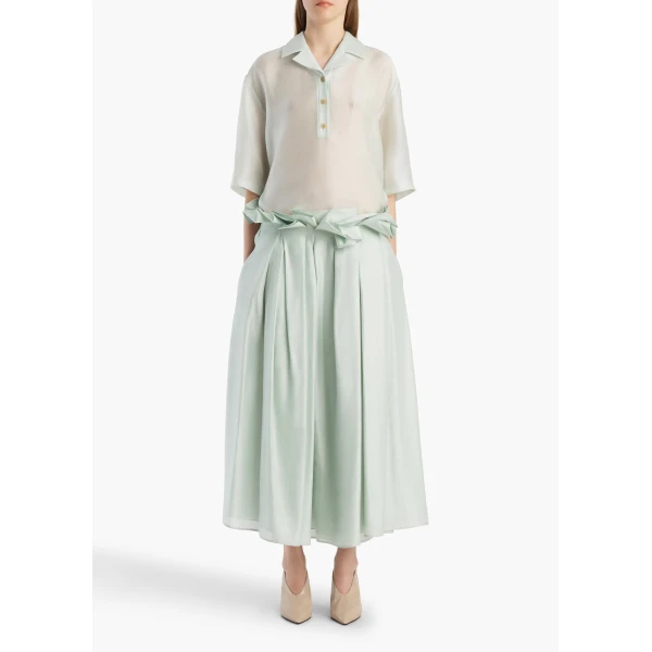 Khaite Loucin Top in Ice Green, view 2