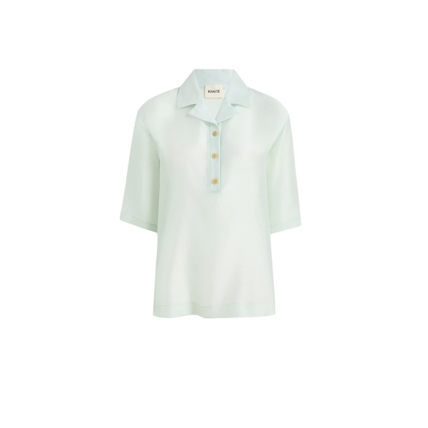 Khaite Loucin Top in Ice Green