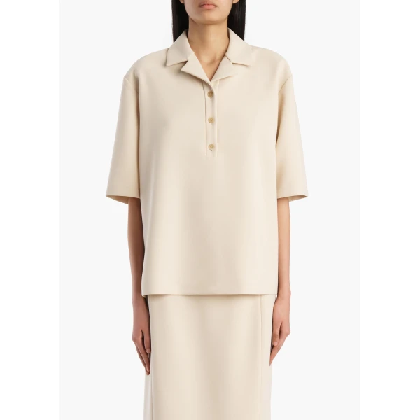 Khaite Loucin Top in Ivory Glow, view 3