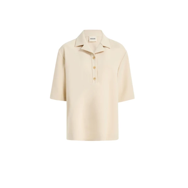 Khaite Loucin Top in Ivory Glow