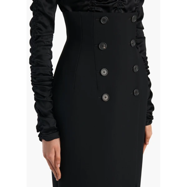 Khaite Luiza Skirt in Black, view 5