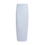 Khaite Lyle Skirt in Sky Blue Leather