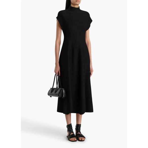 Khaite Lyra Dress in Black, view 2