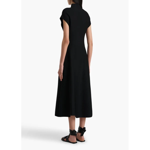 Khaite Lyra Dress in Black, view 4