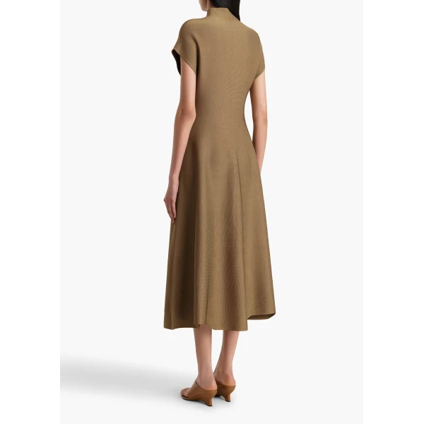 Khaite Lyra Dress in Carob, view 4