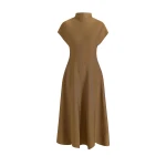 Khaite Lyra Dress in Carob