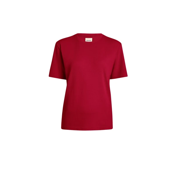 Khaite Mae T-Shirt in Crimson Top