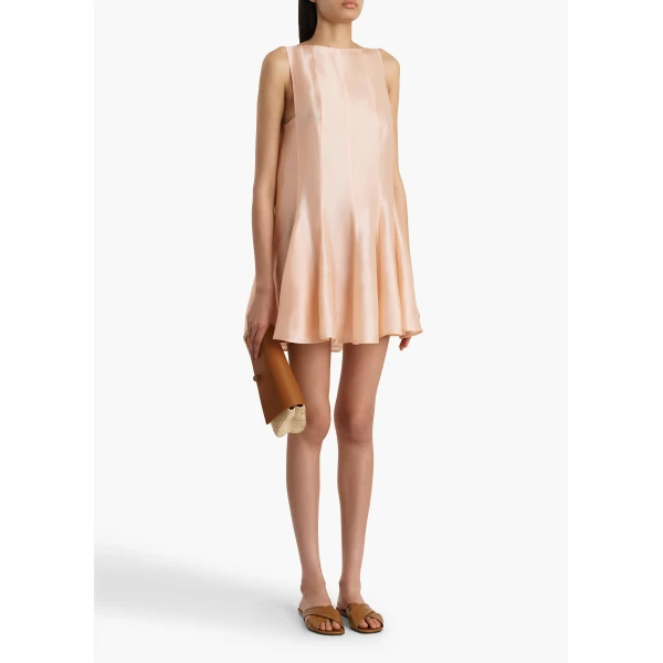 Khaite Mags Dress in Light Peach, view 2