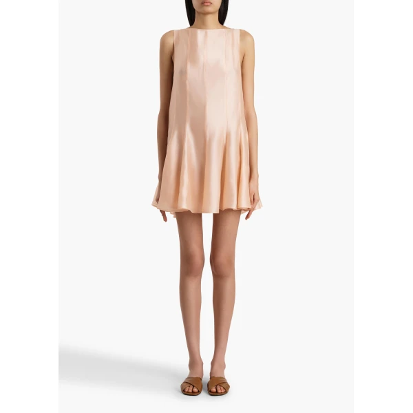 Khaite Mags Dress in Light Peach, view 3