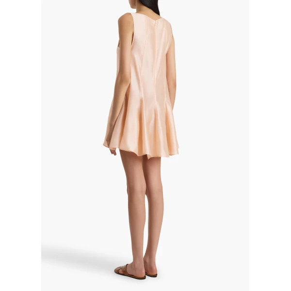 Khaite Mags Dress in Light Peach, view 4
