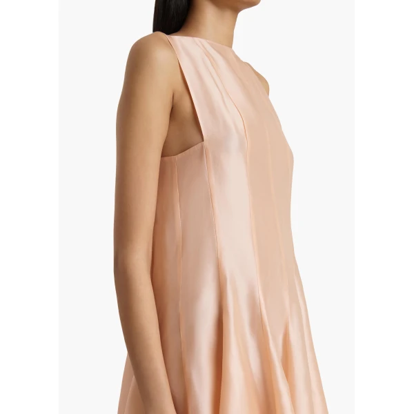 Khaite Mags Dress in Light Peach, view 5