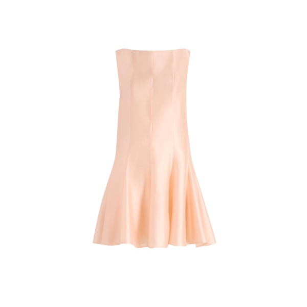 Khaite Mags Dress in Light Peach