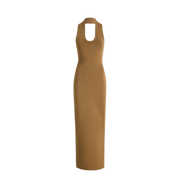 Khaite Mahi Dress in Carob
