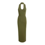 Khaite Mahi Dress in Olive